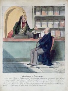 The Apothecary and the Pharmacist, c.1840 by Honoré Daumier